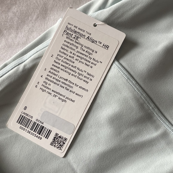 NWT LULULEMON ALIGN 28” 💕 OCEAN AIR 8 - Picture 2 of 2